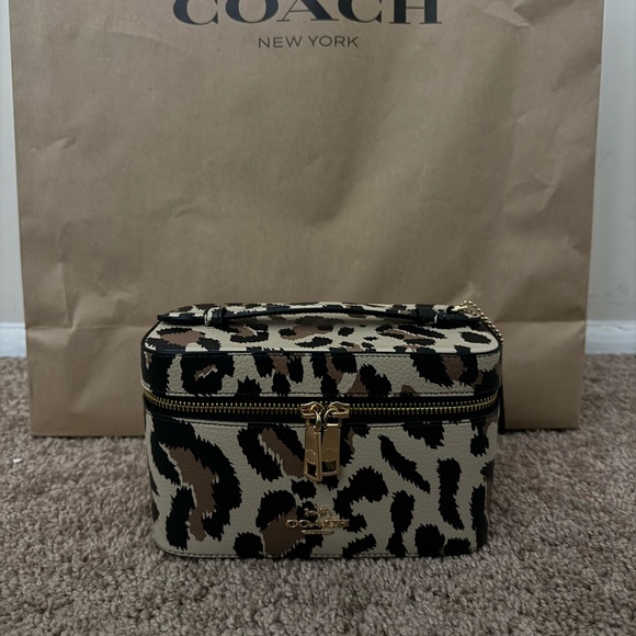 Coach Handbags - Coach Leopard Print Cosmetic Case